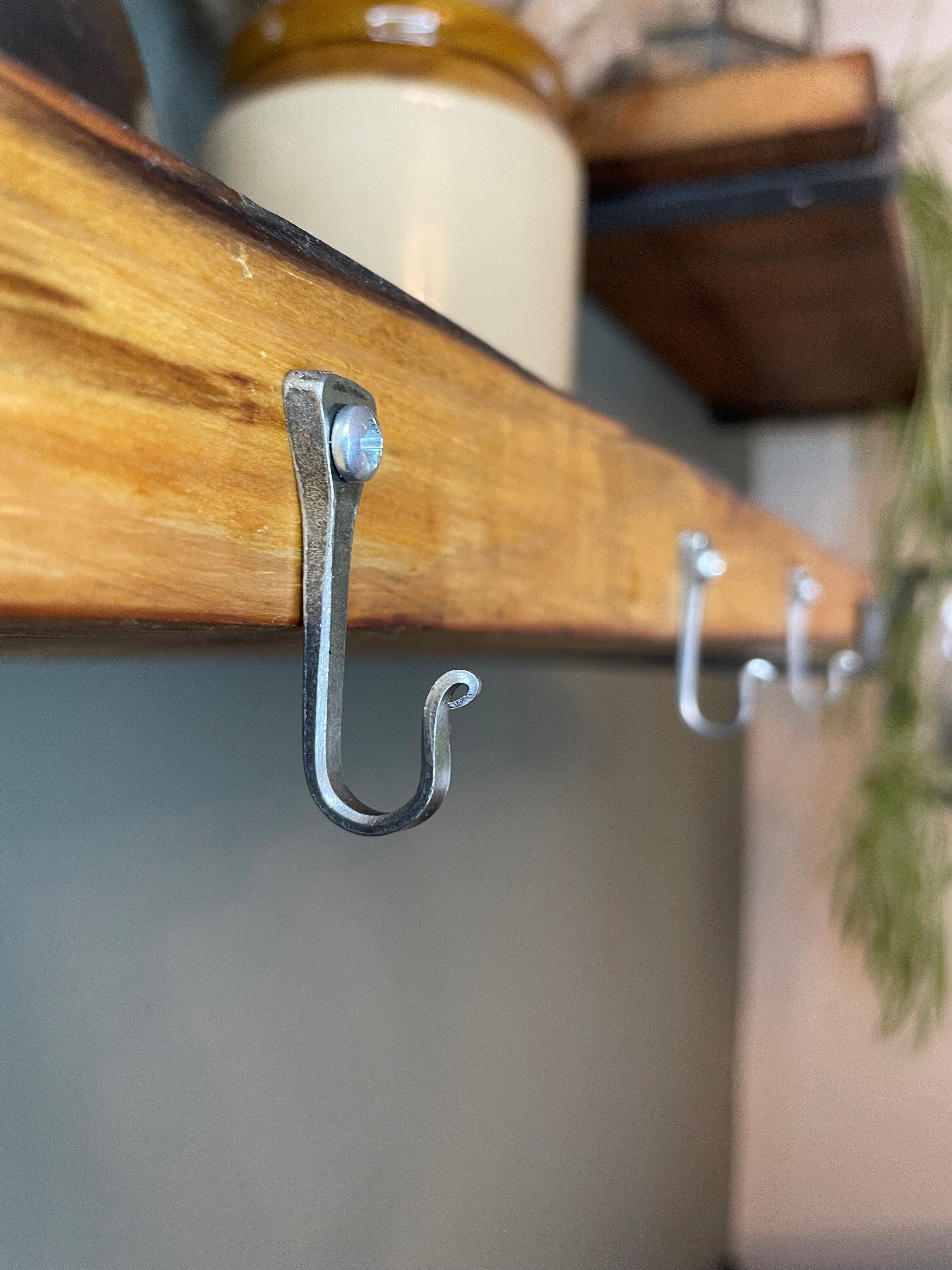 Small Silver Horseshoe Nail Hook