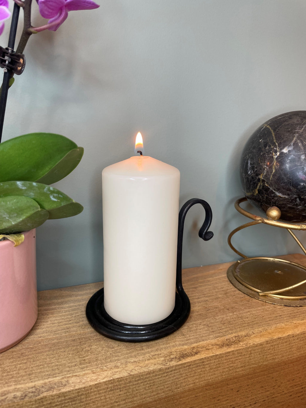 Forged Spiral Candle Holder