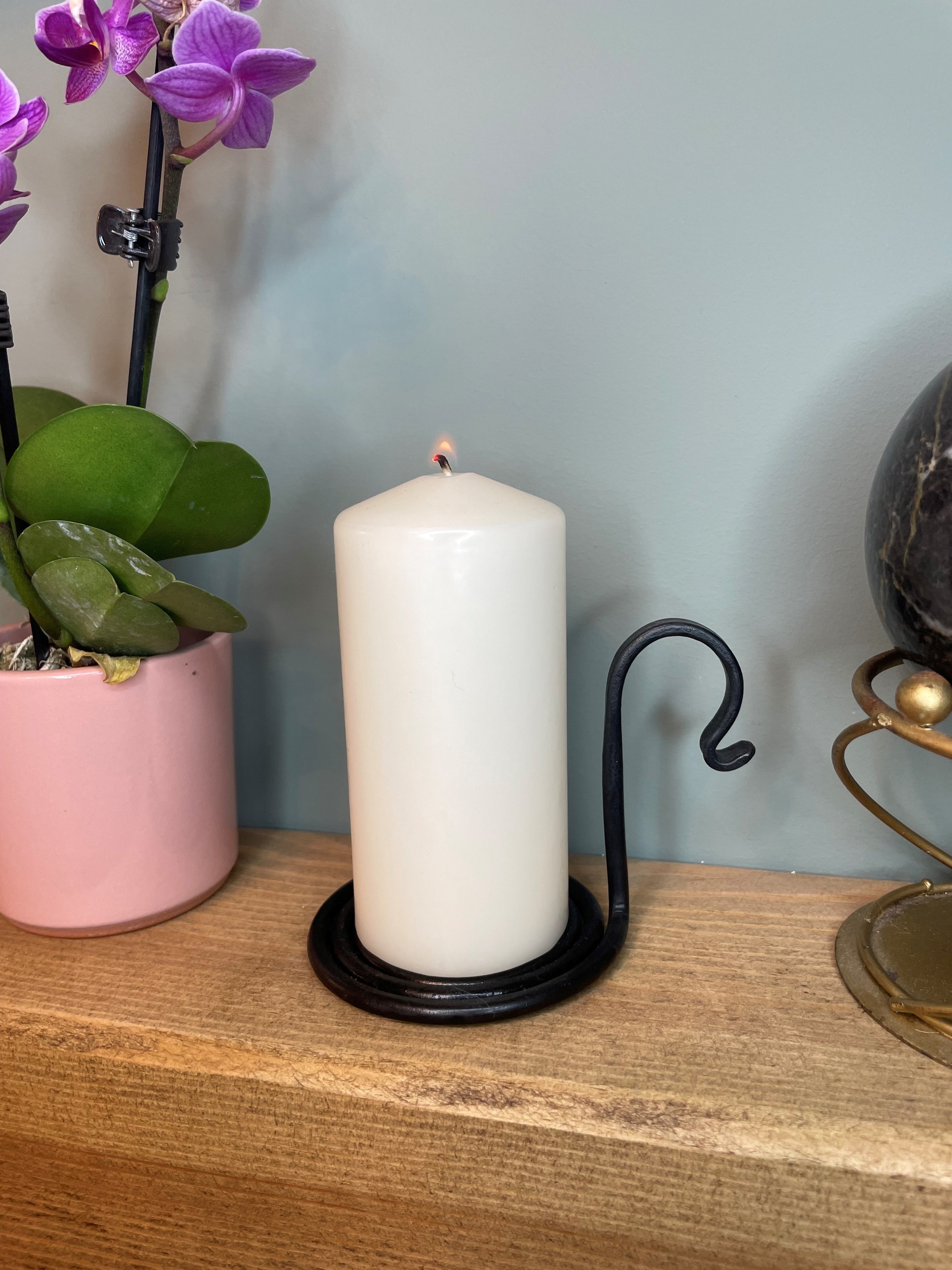 Forged Spiral Candle Holder