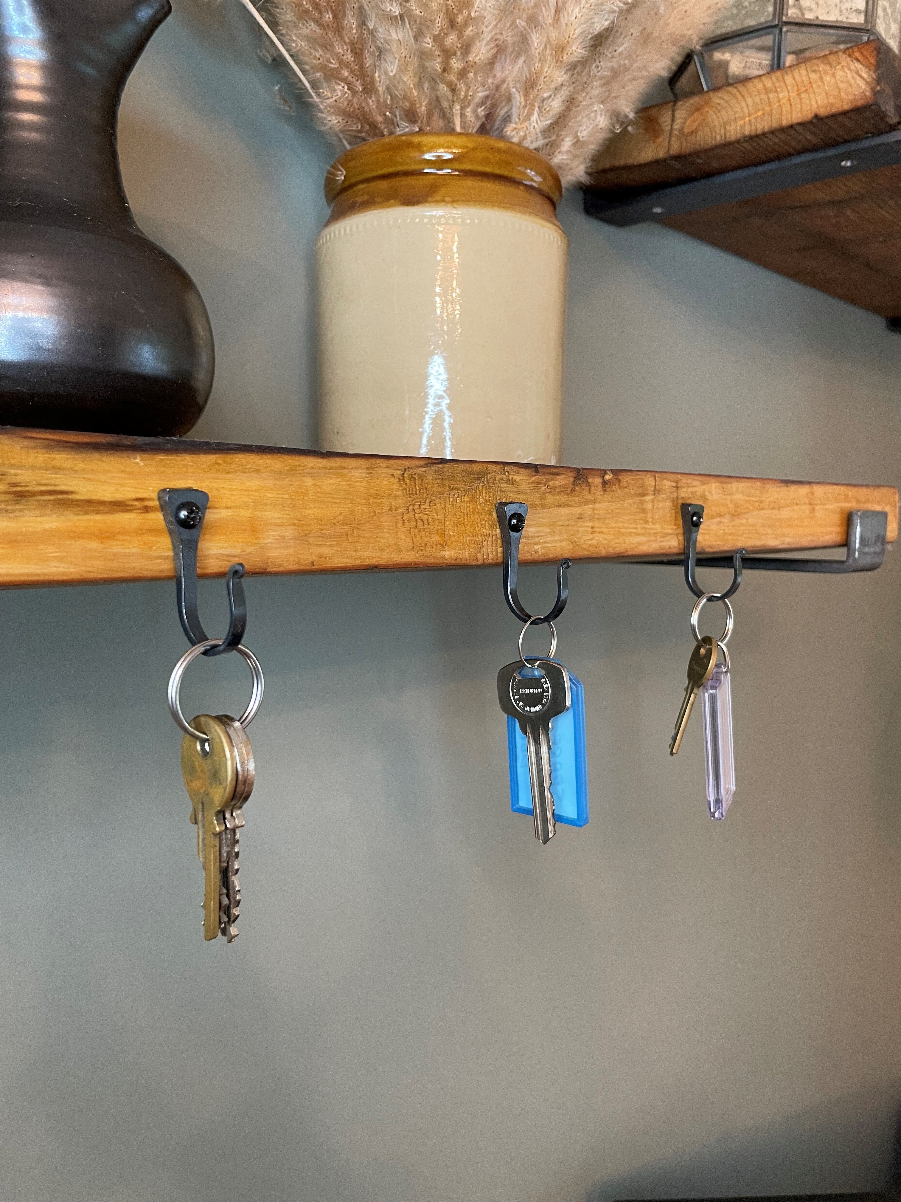 Large Black Horseshoe Nail Hook