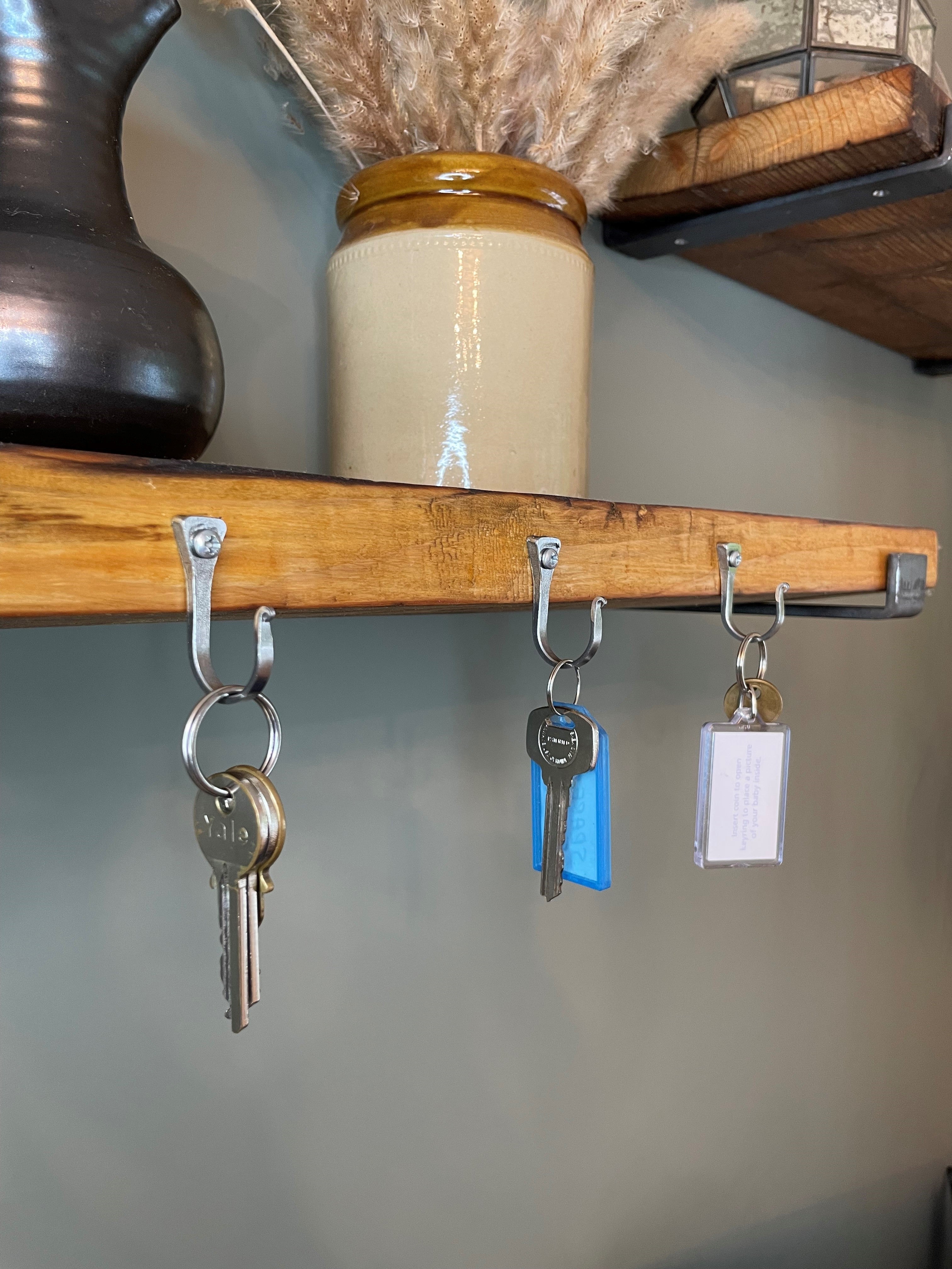 Large Silver Horseshoe Nail Hook