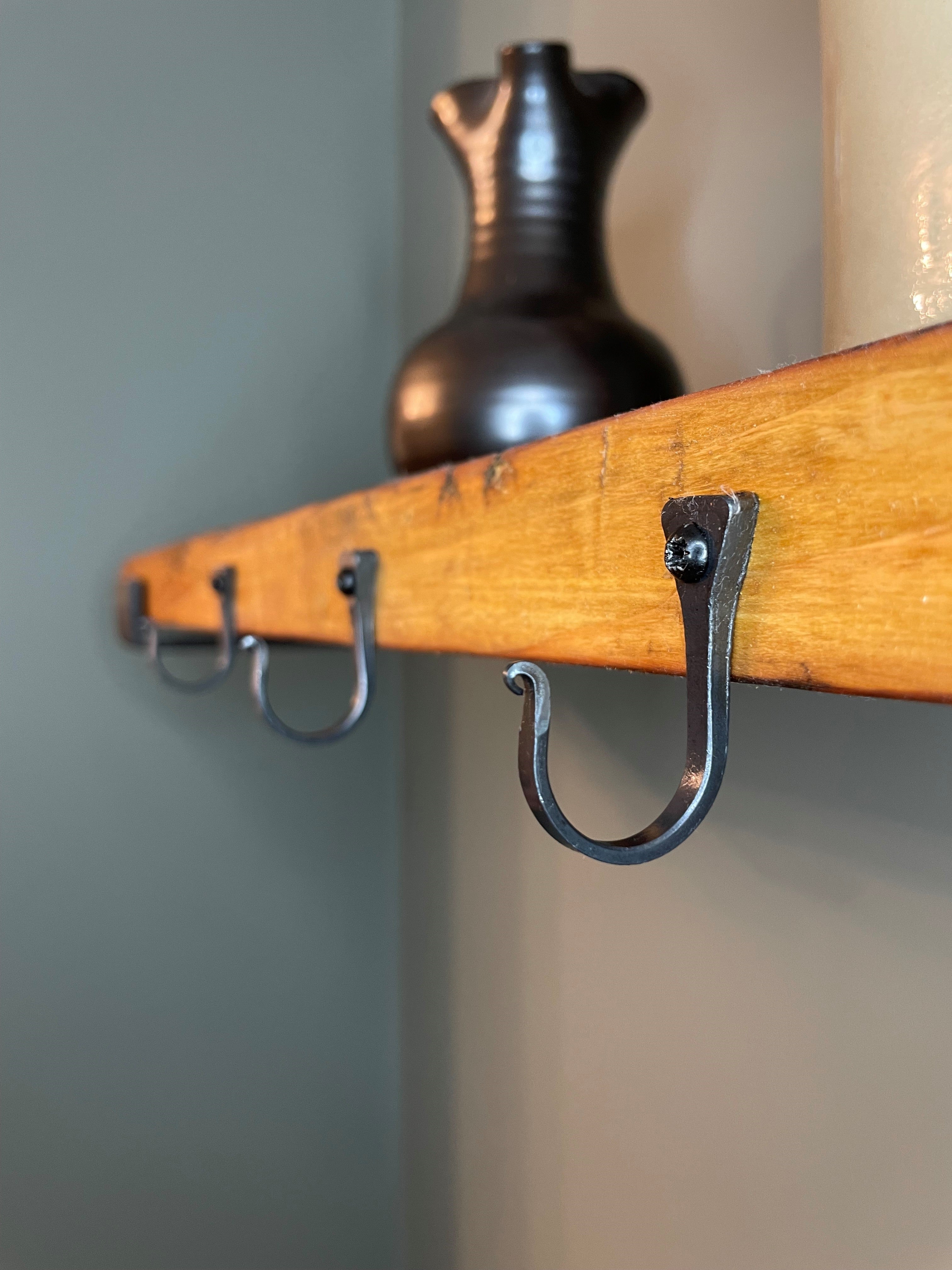 Large Black Horseshoe Nail Hook