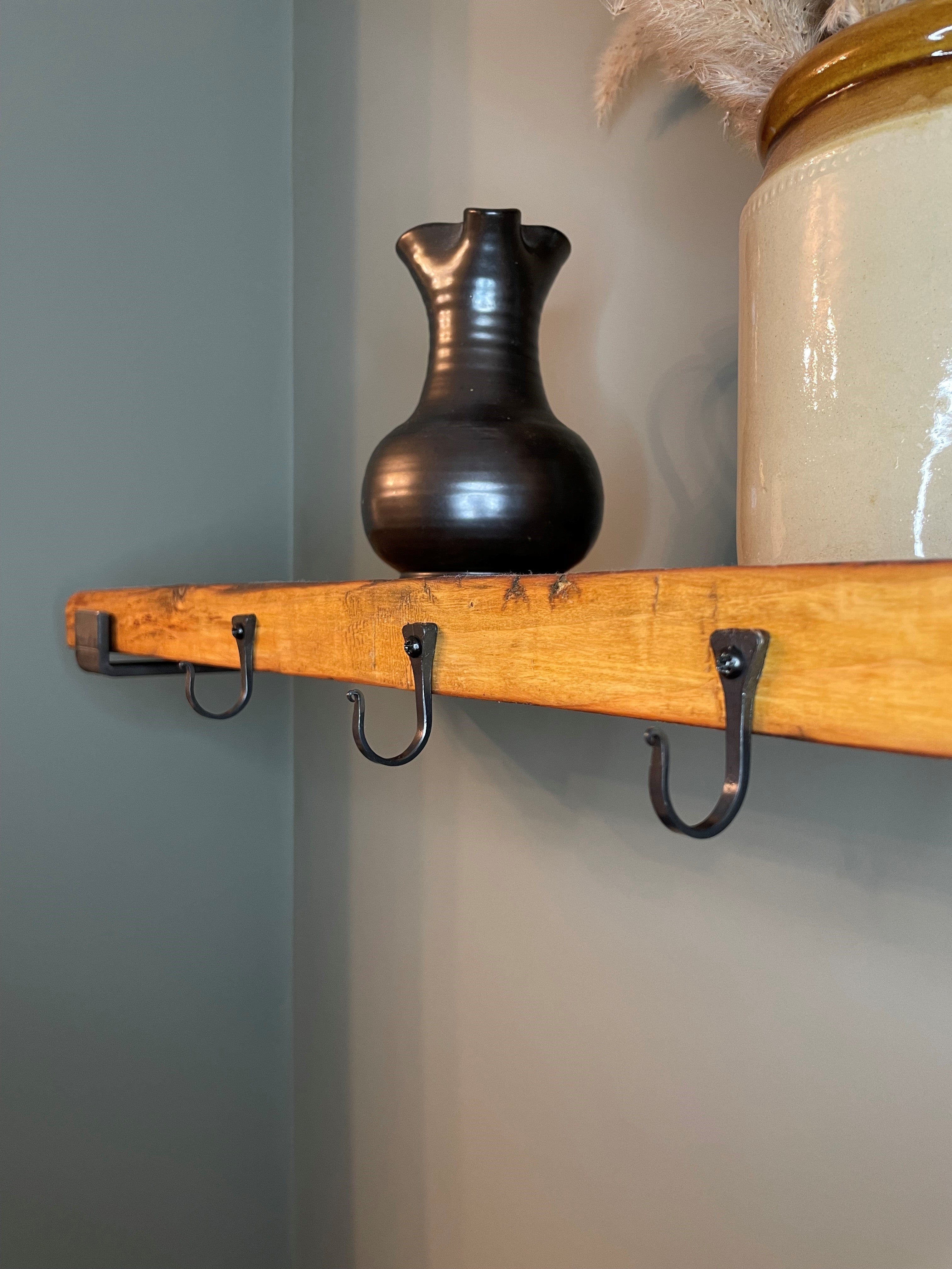 Large Black Horseshoe Nail Hook