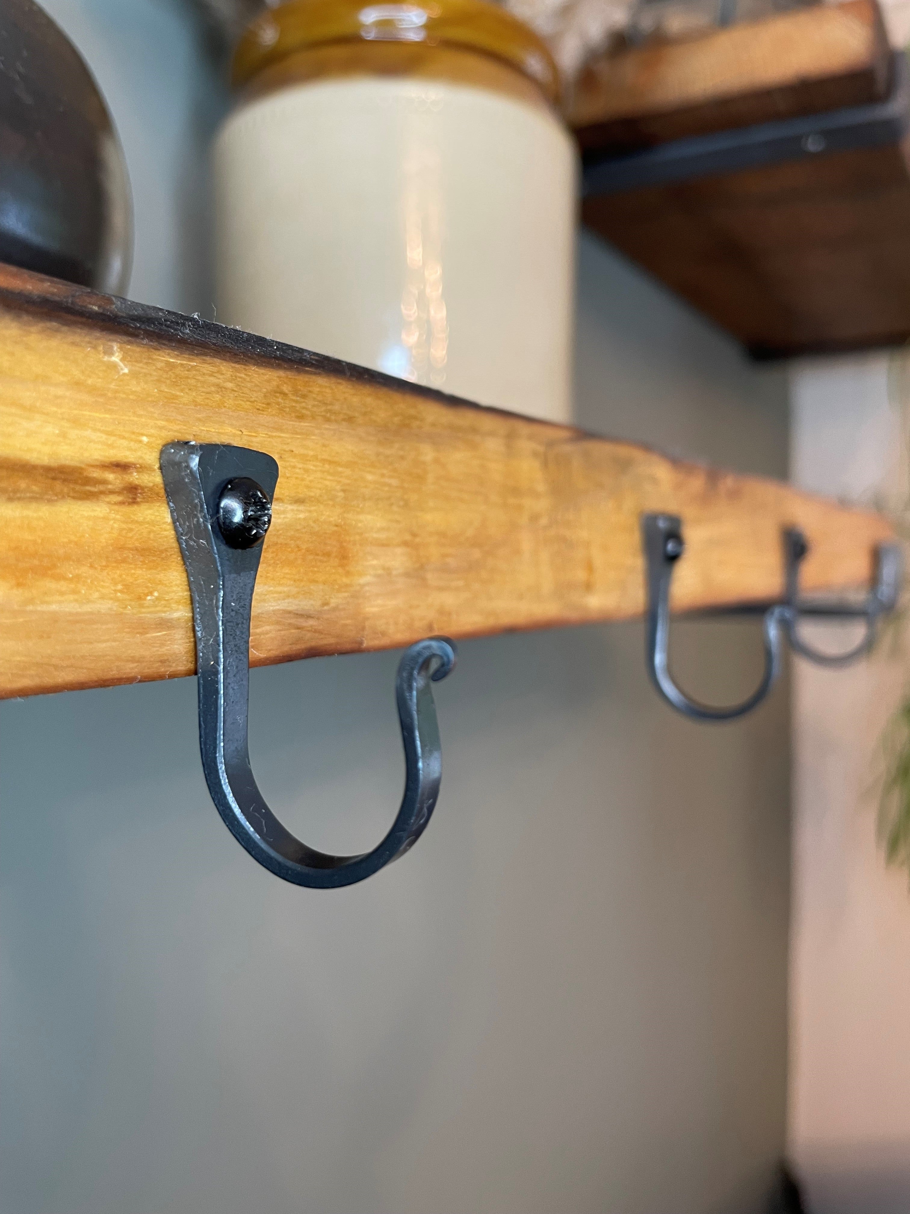 Large Black Horseshoe Nail Hook