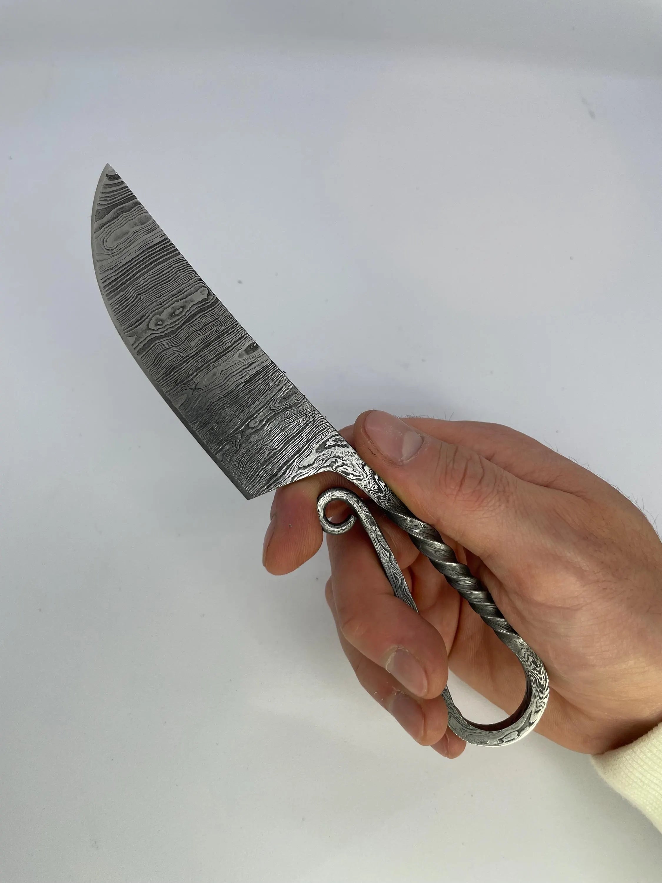 Ladder Damascus Blacksmith Knife