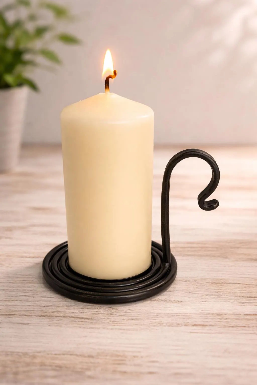 Forged Spiral Candle Holder