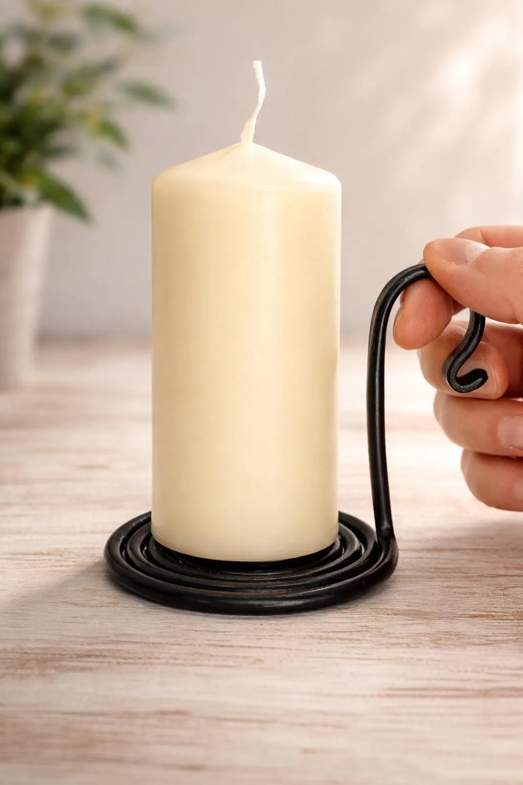 Forged Spiral Candle Holder